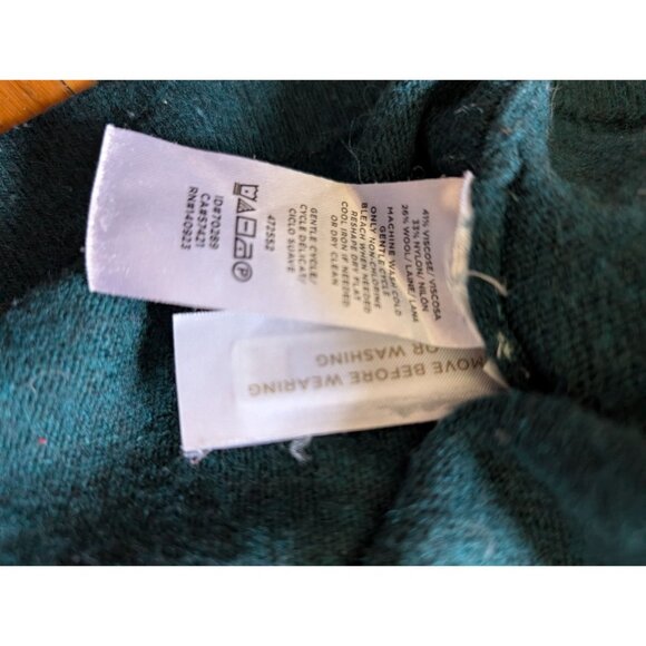 Loft Womens Teal Long Sleeve Wool Blend Sweater Size M - Picture 4 of 4